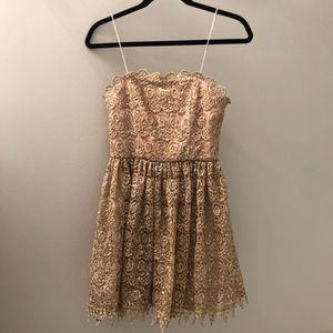 Alice + Olivia "Alma Lace Party Dress" (shortened)